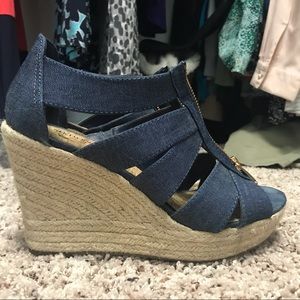 Merona denim wedges